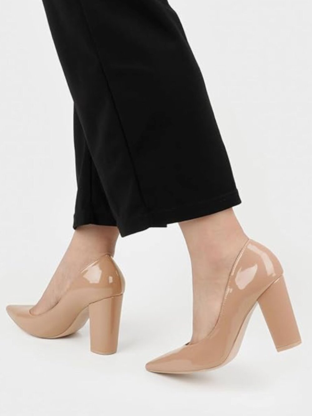 Joy in Love - Nude Block Heel, Patent Leather - Picture 5 of 6